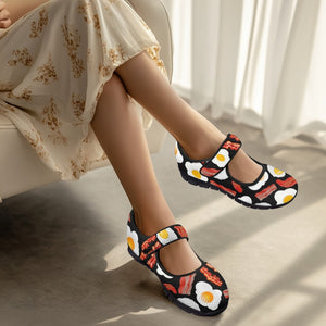 Bacon and Eggs - Mary Jane Shoes