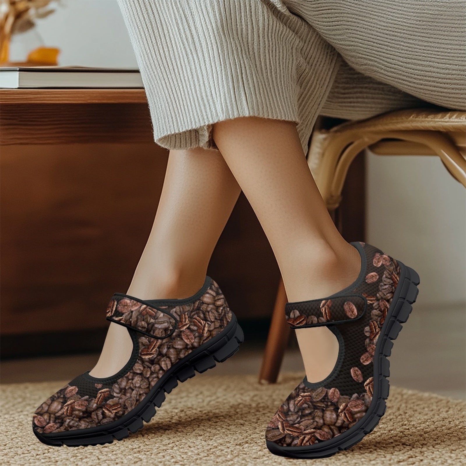 Coffee Beans  - Mary Jane Shoes