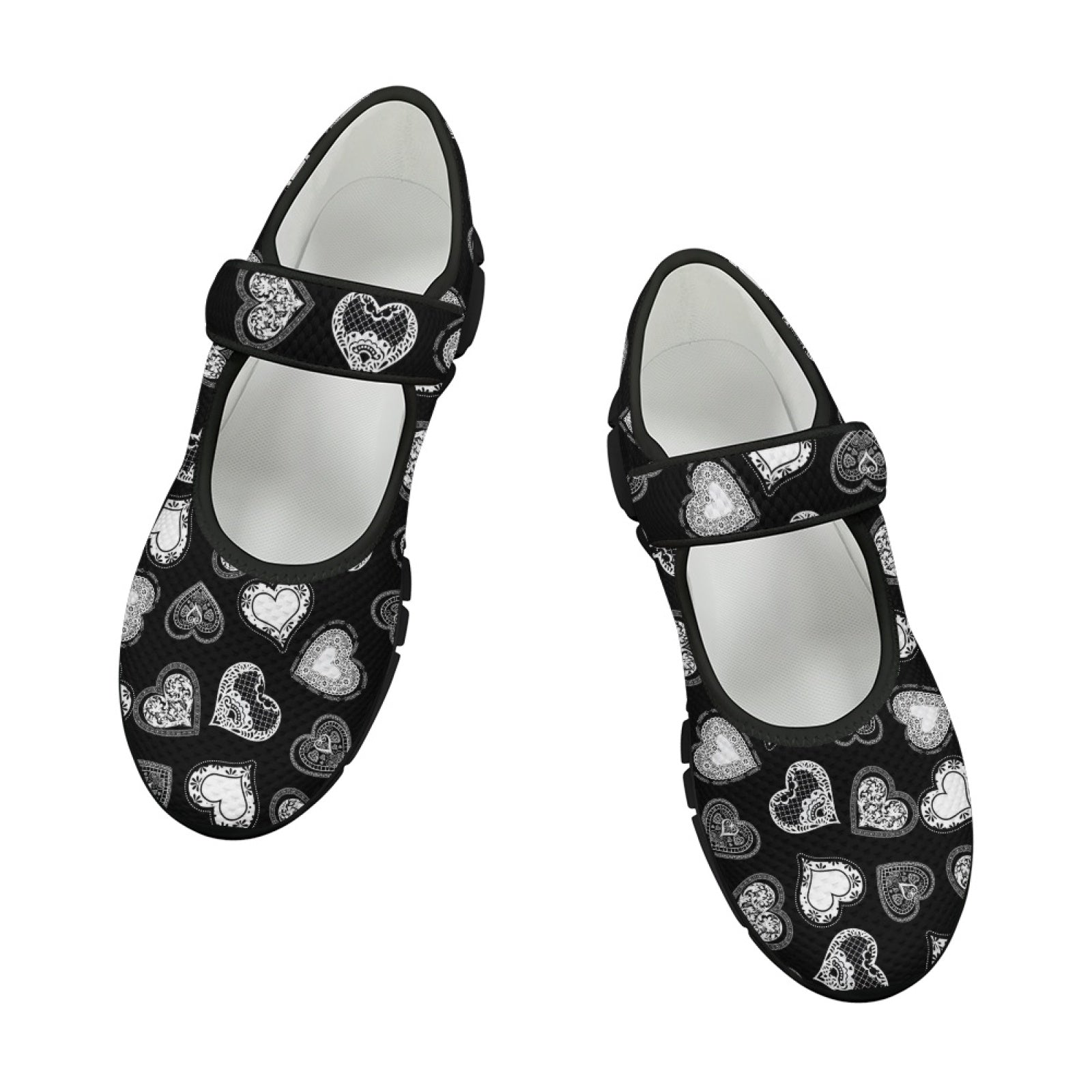 Lace Hearts - Mary Jane Shoes