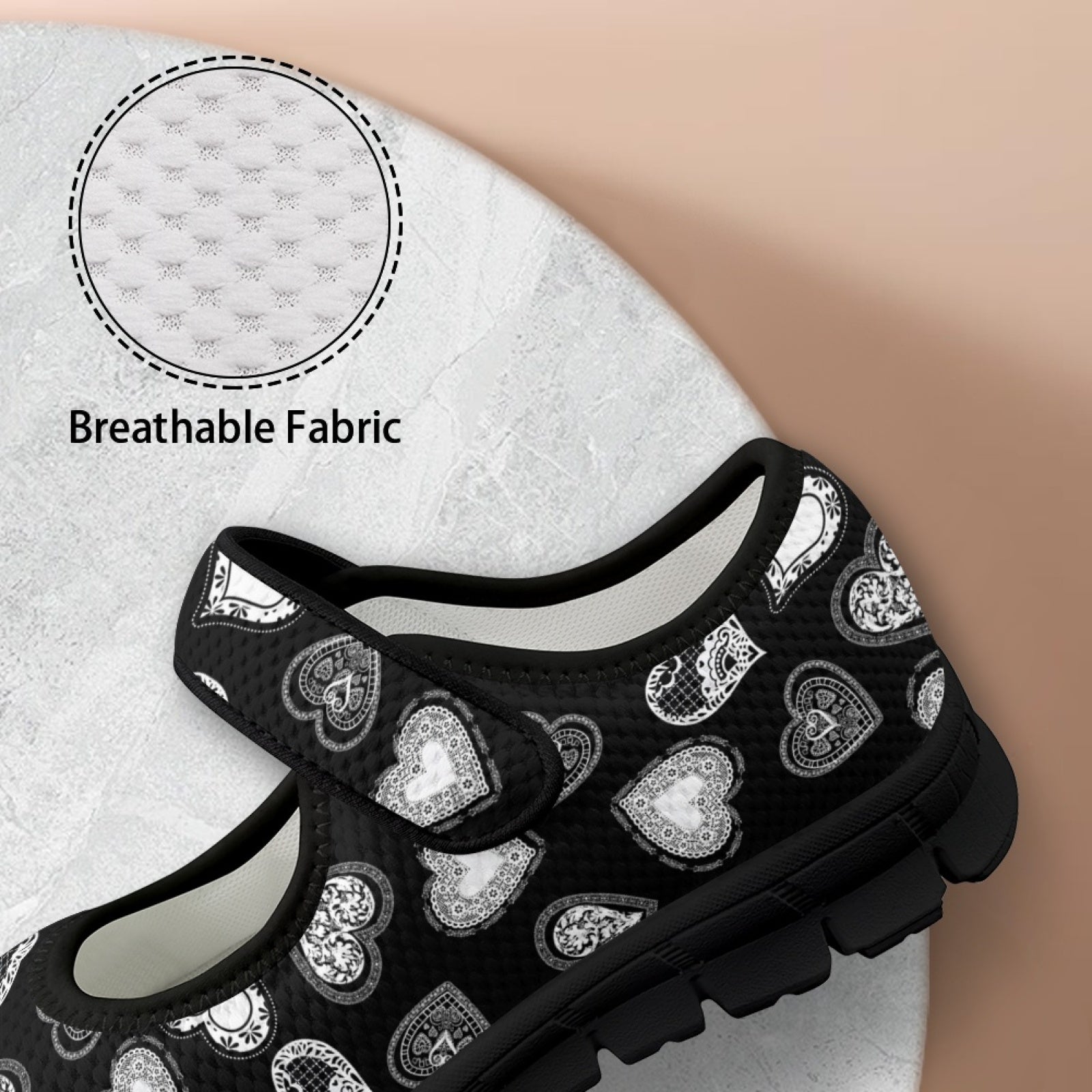 Lace Hearts - Mary Jane Shoes