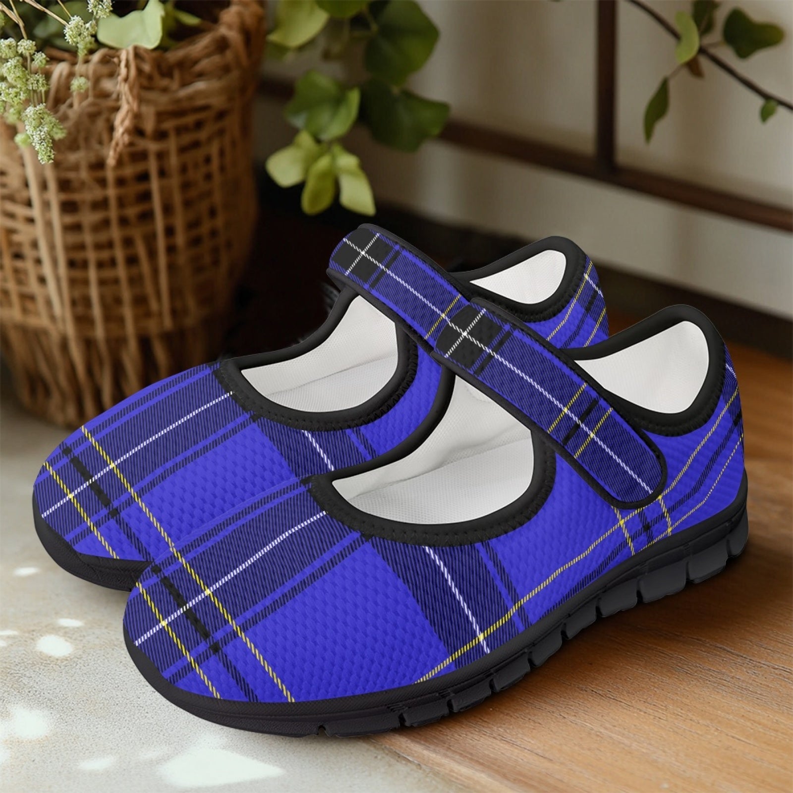 Tartan Blue - Mary Jane Shoes