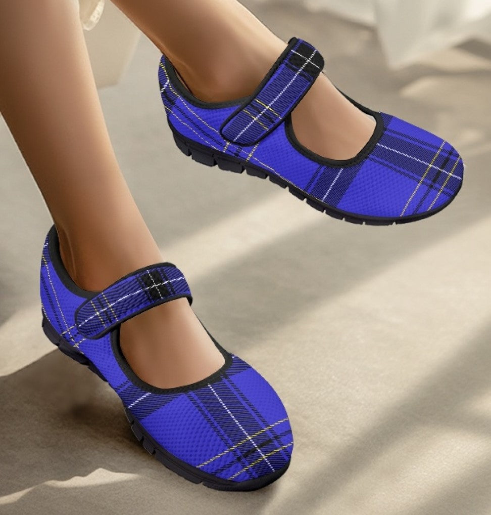 Tartan Blue - Mary Jane Shoes