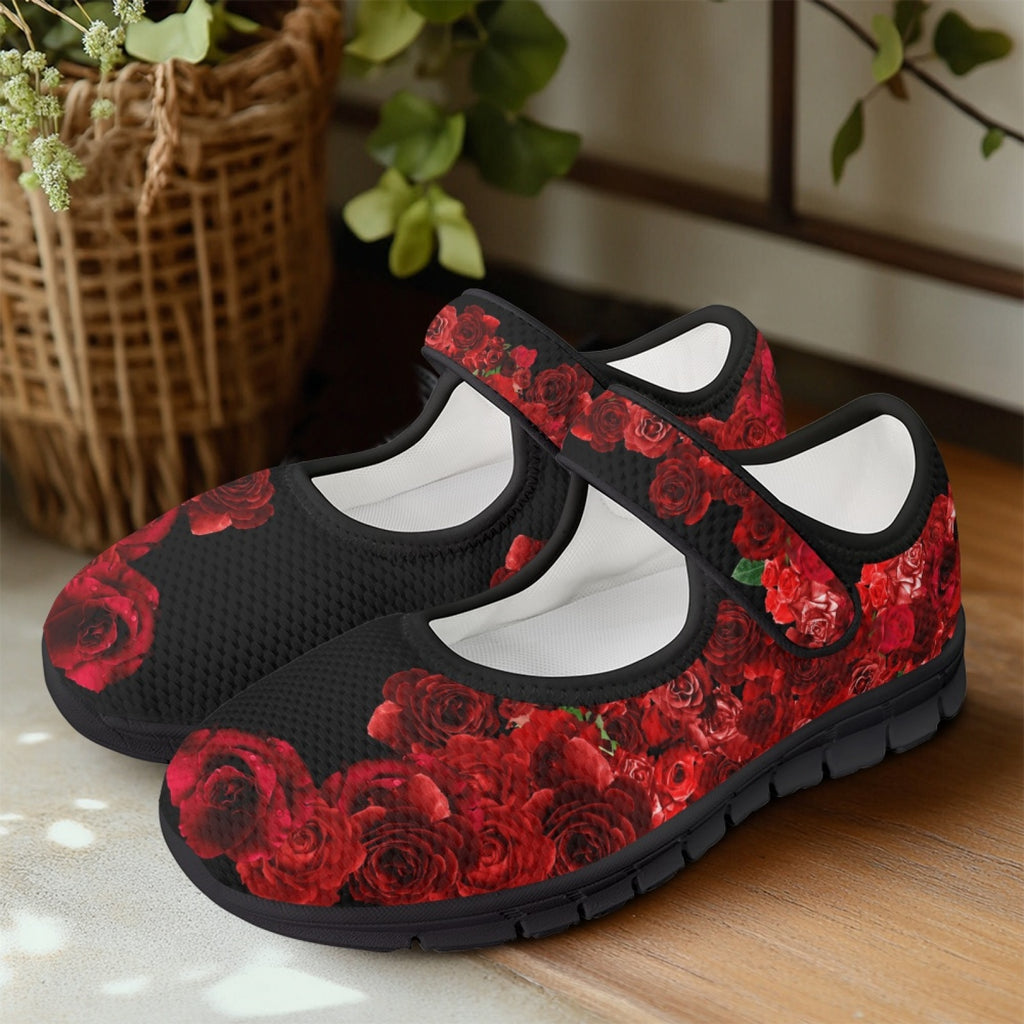 Roses Red - Mary Jane Shoes