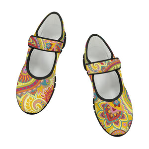 Yellow Paisley - Mary Jane Shoes