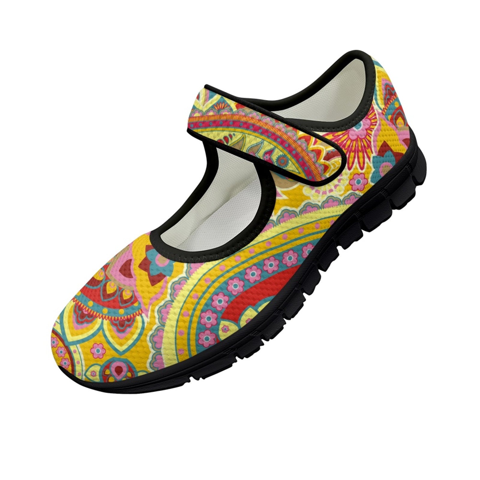 Yellow Paisley - Mary Jane Shoes