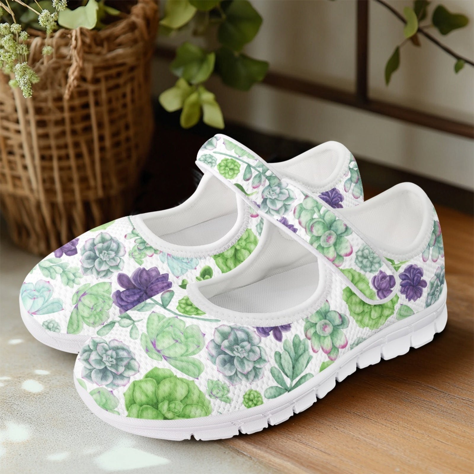 Succulents - Mary Jane Shoes