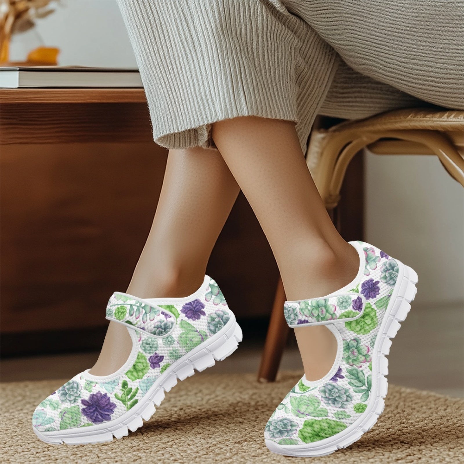 Succulents - Mary Jane Shoes