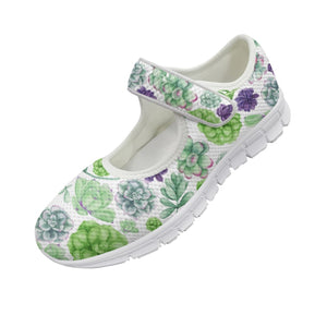 Succulents - Mary Jane Shoes