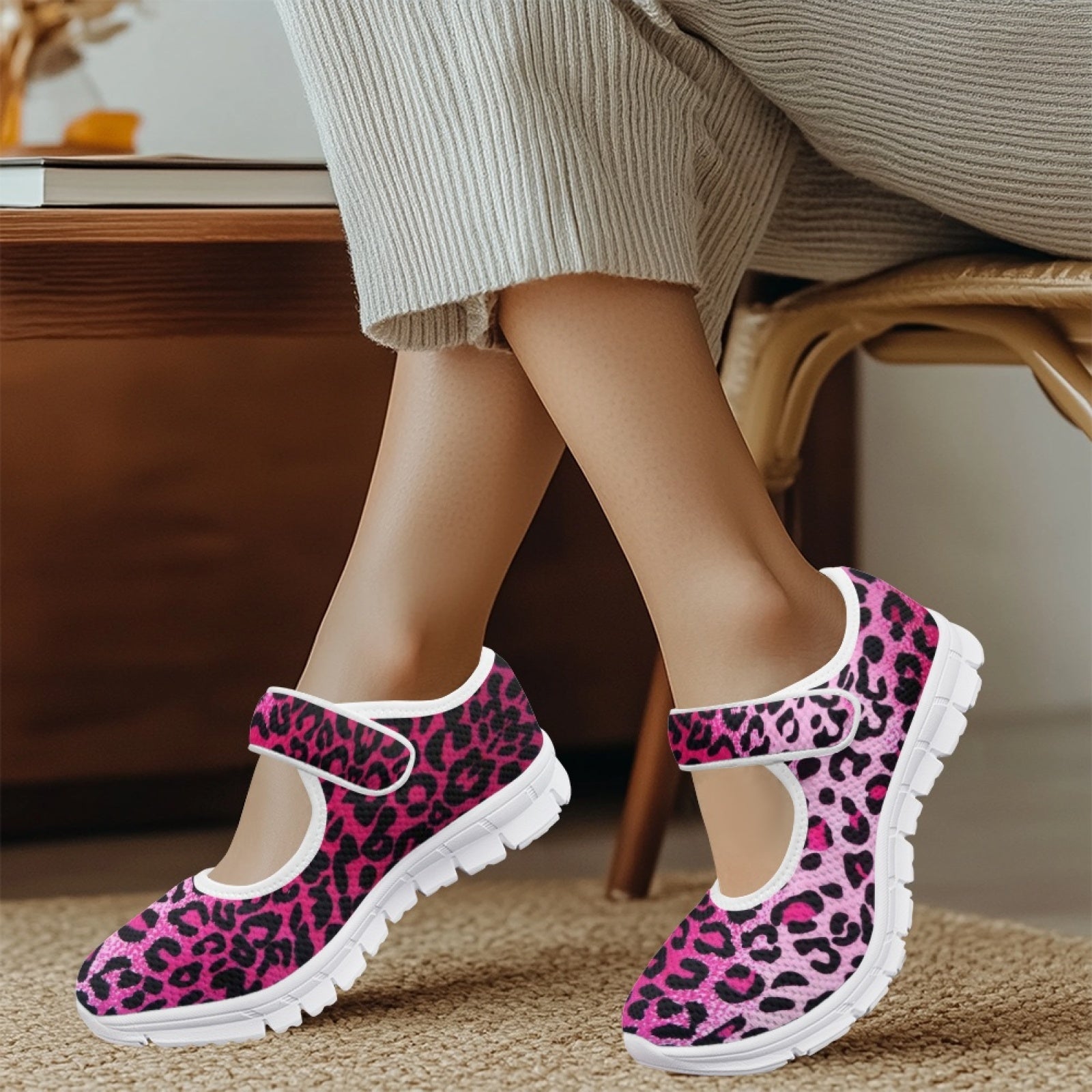 Leopard Pink - Mary Jane Shoes