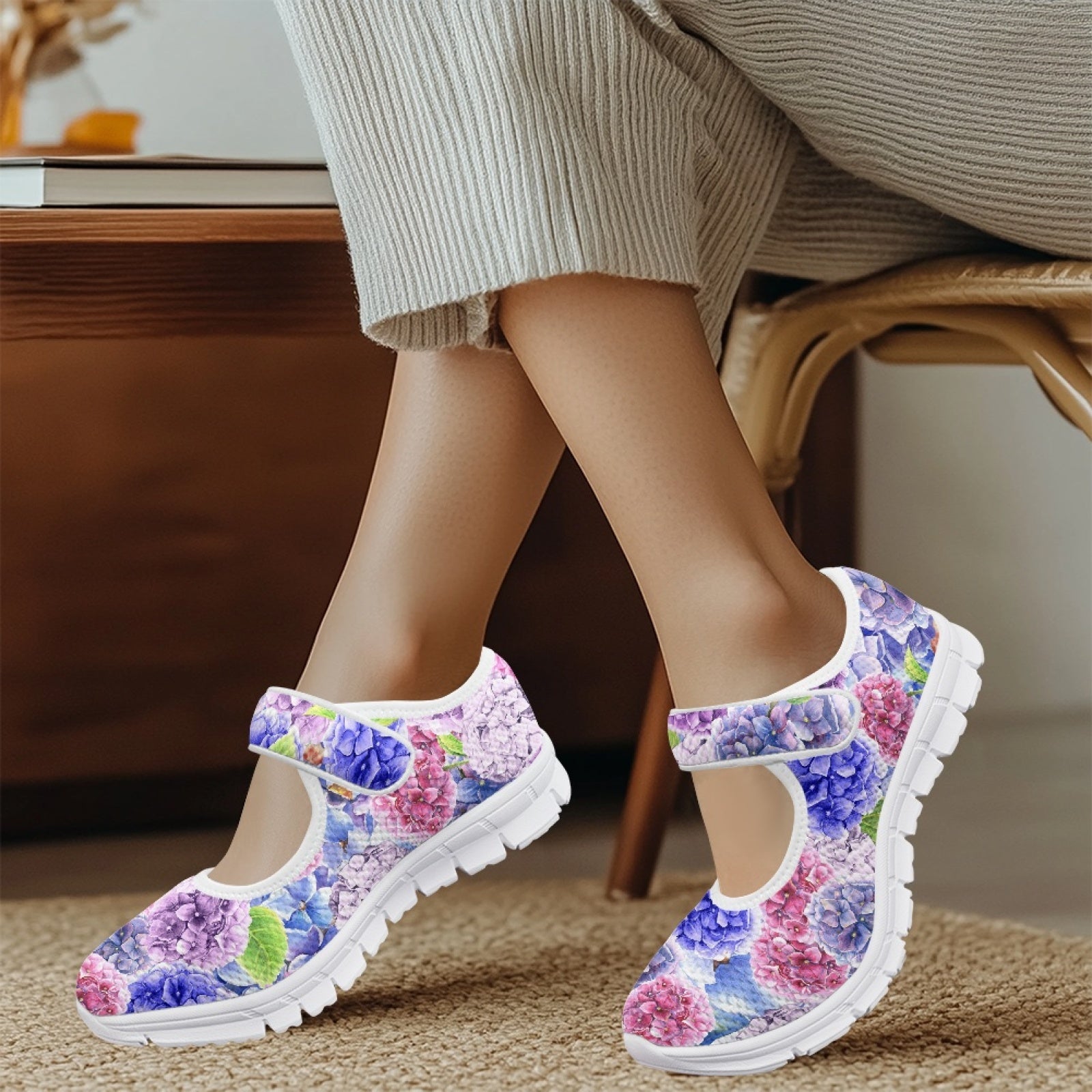 Hydrangeas - Mary Jane Shoes