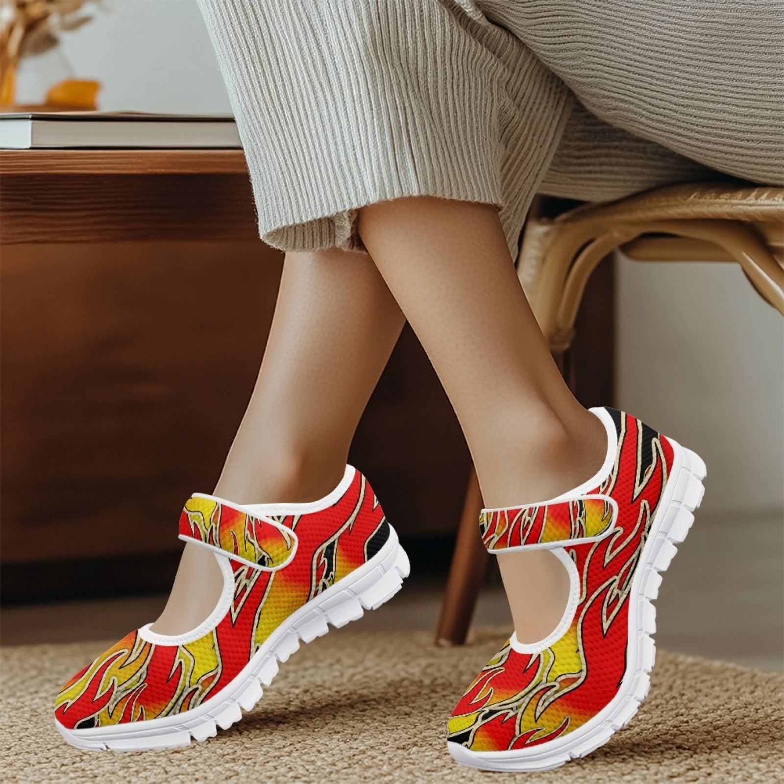 Flames - Mary Jane Shoes