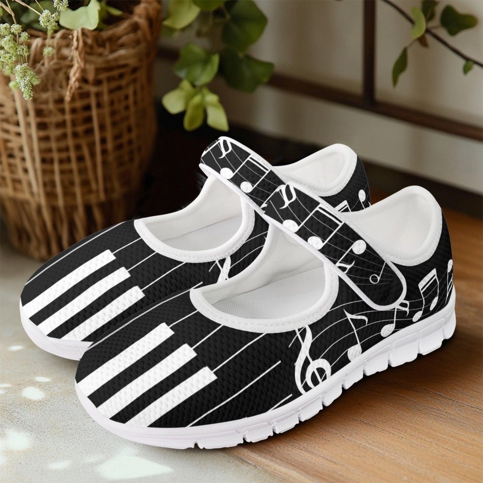 Music Notes Black - Mary Jane Shoes