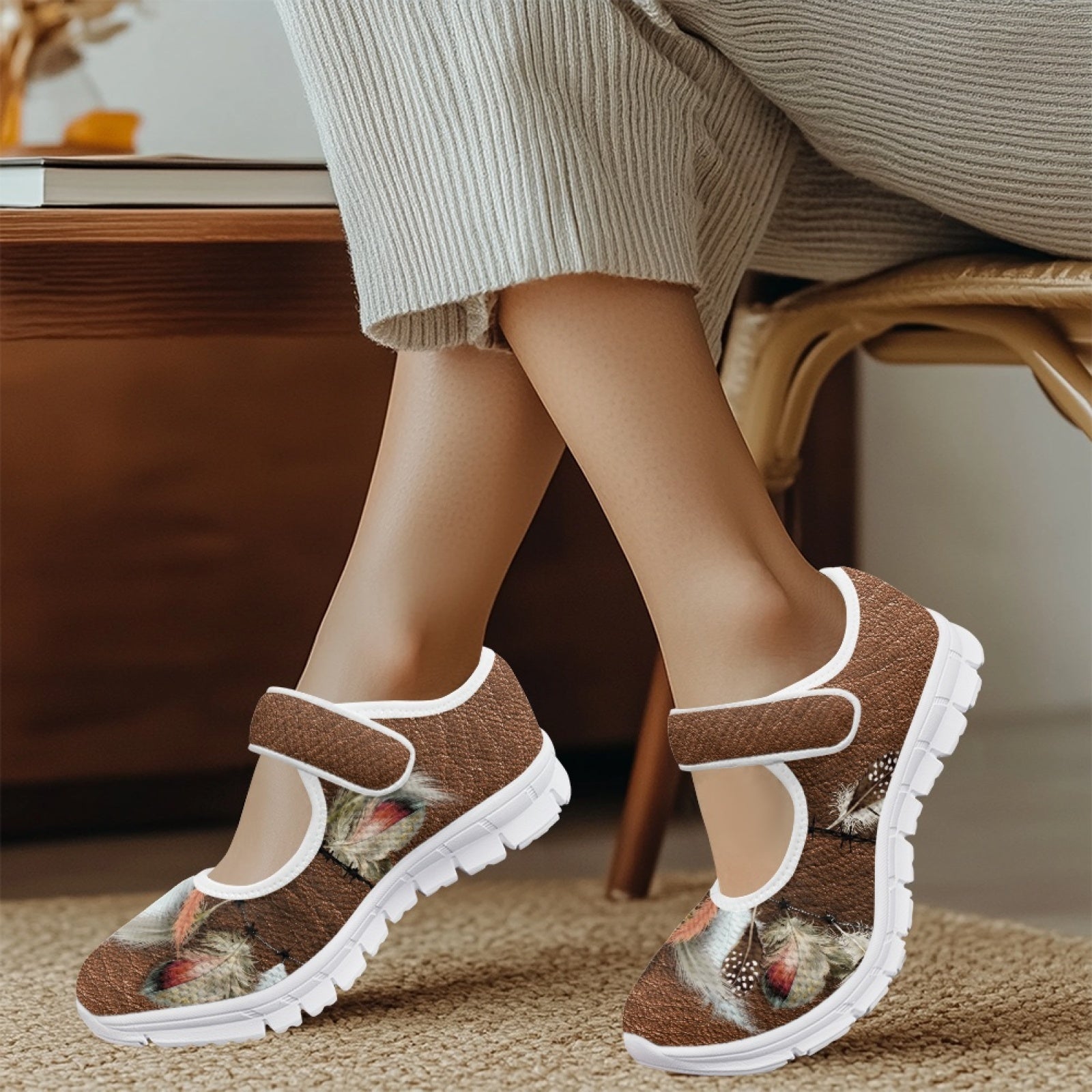 Feathers - Mary Jane Shoes