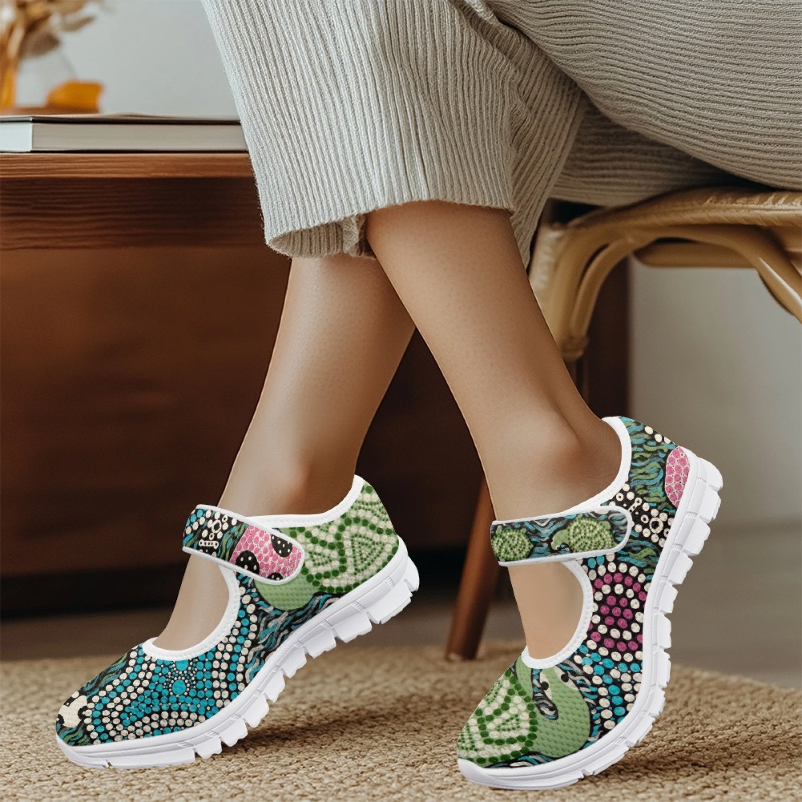 Family Travelling Together - Mary Jane Shoes