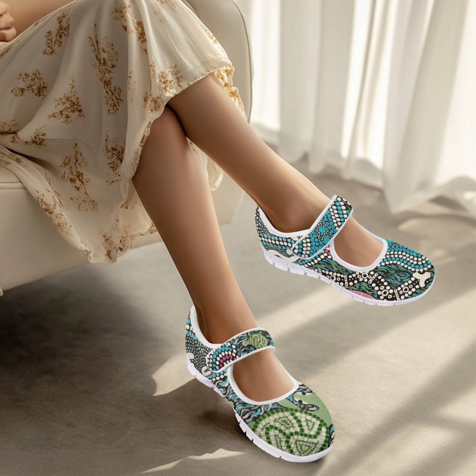 Family Travelling Together - Mary Jane Shoes