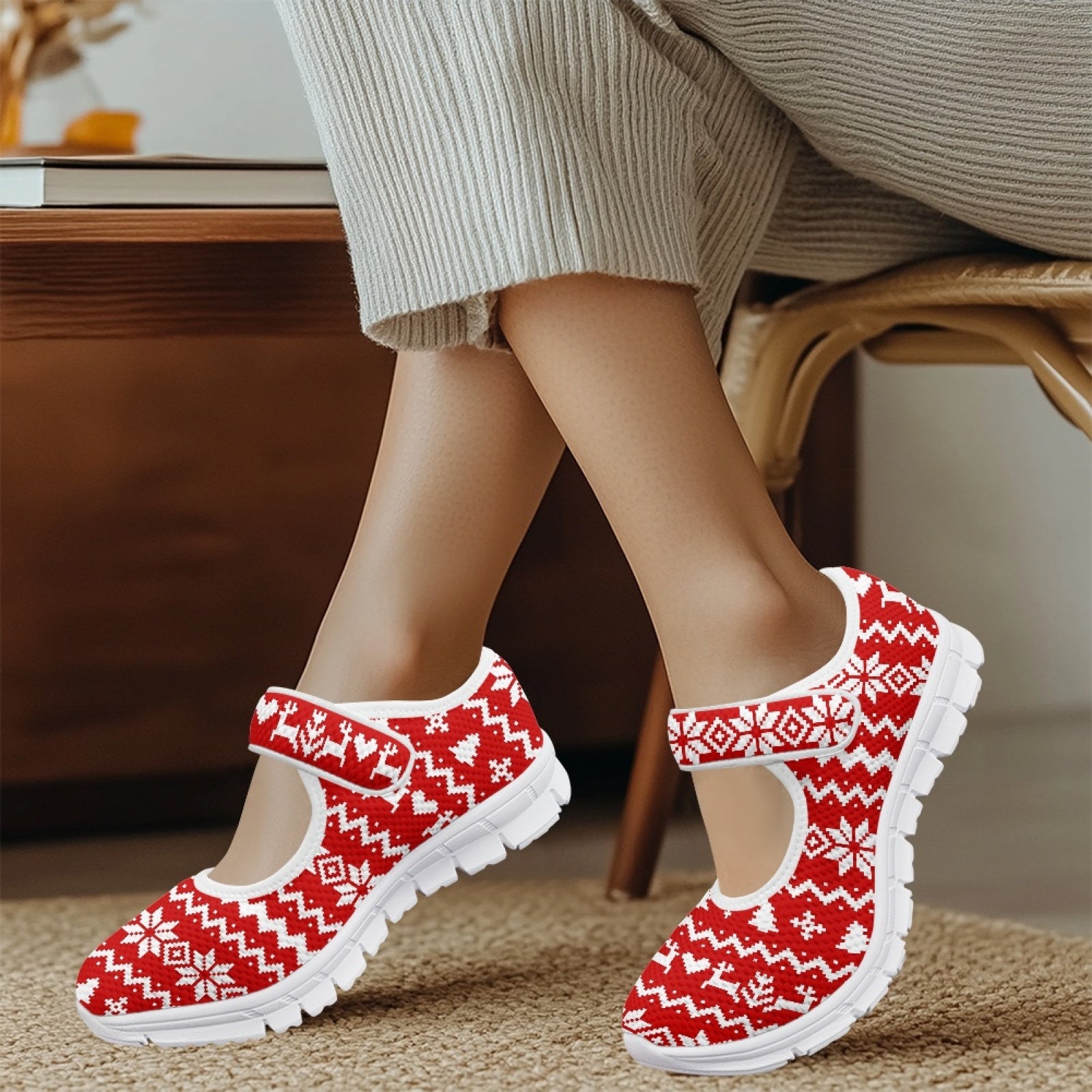 Xmas Sweater - Mary Jane Shoes