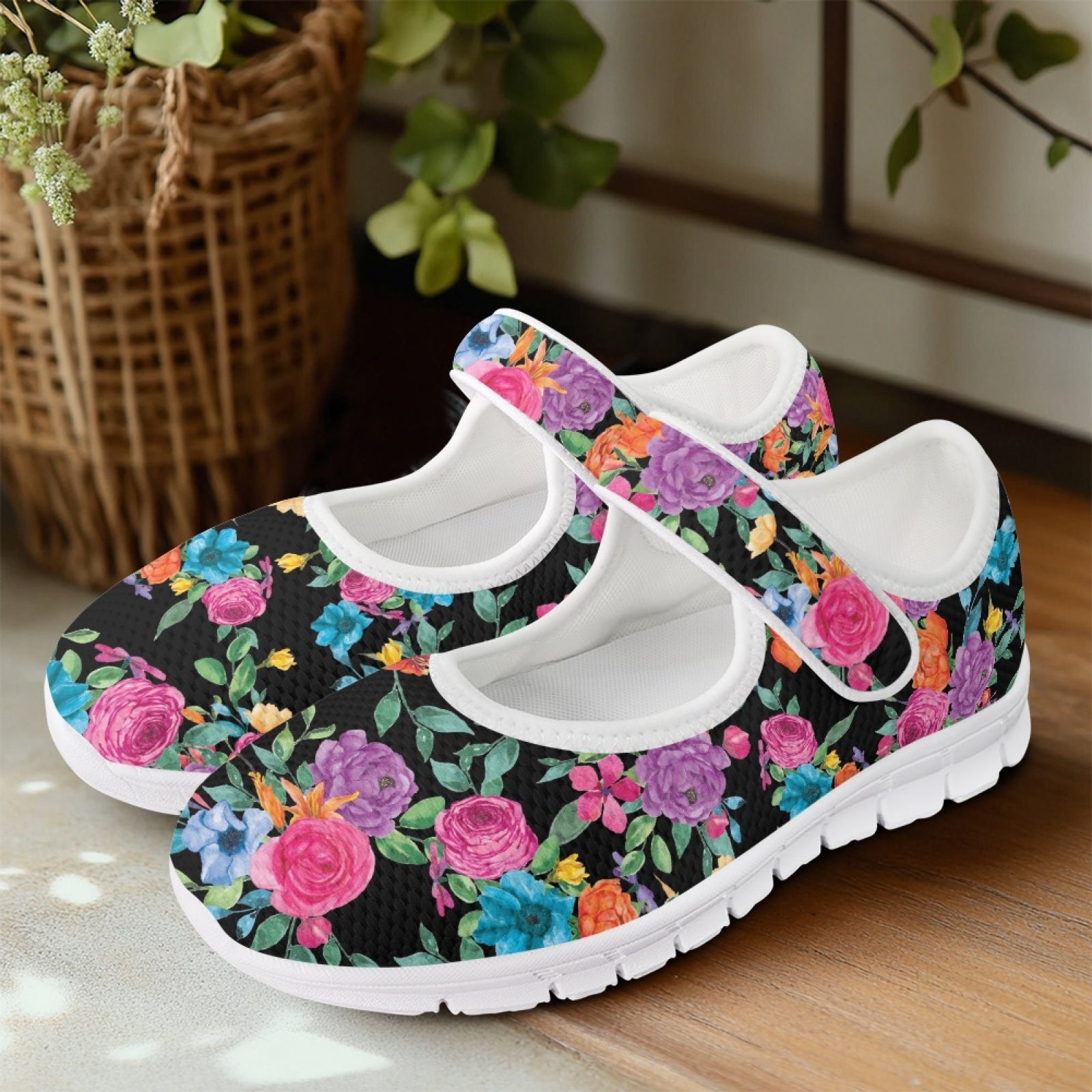 Bright Floral - Mary Jane Shoes