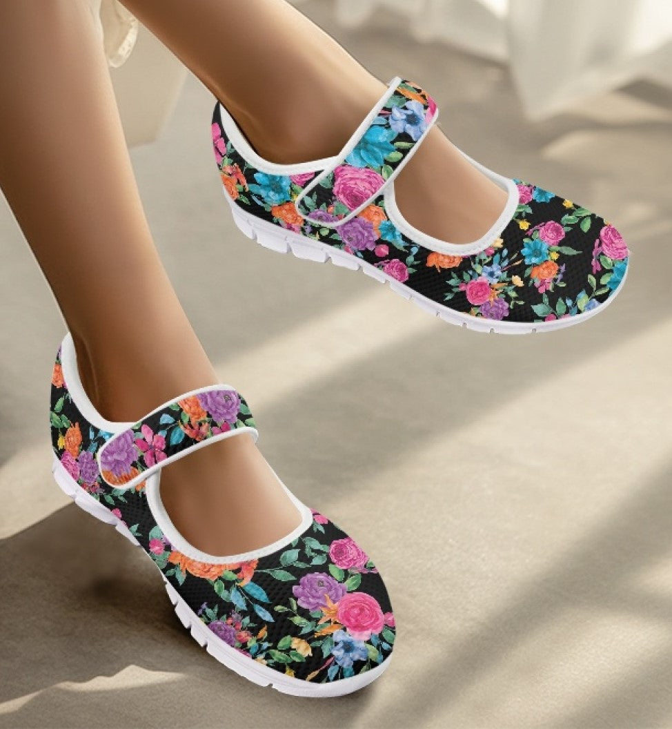 Bright Floral - Mary Jane Shoes