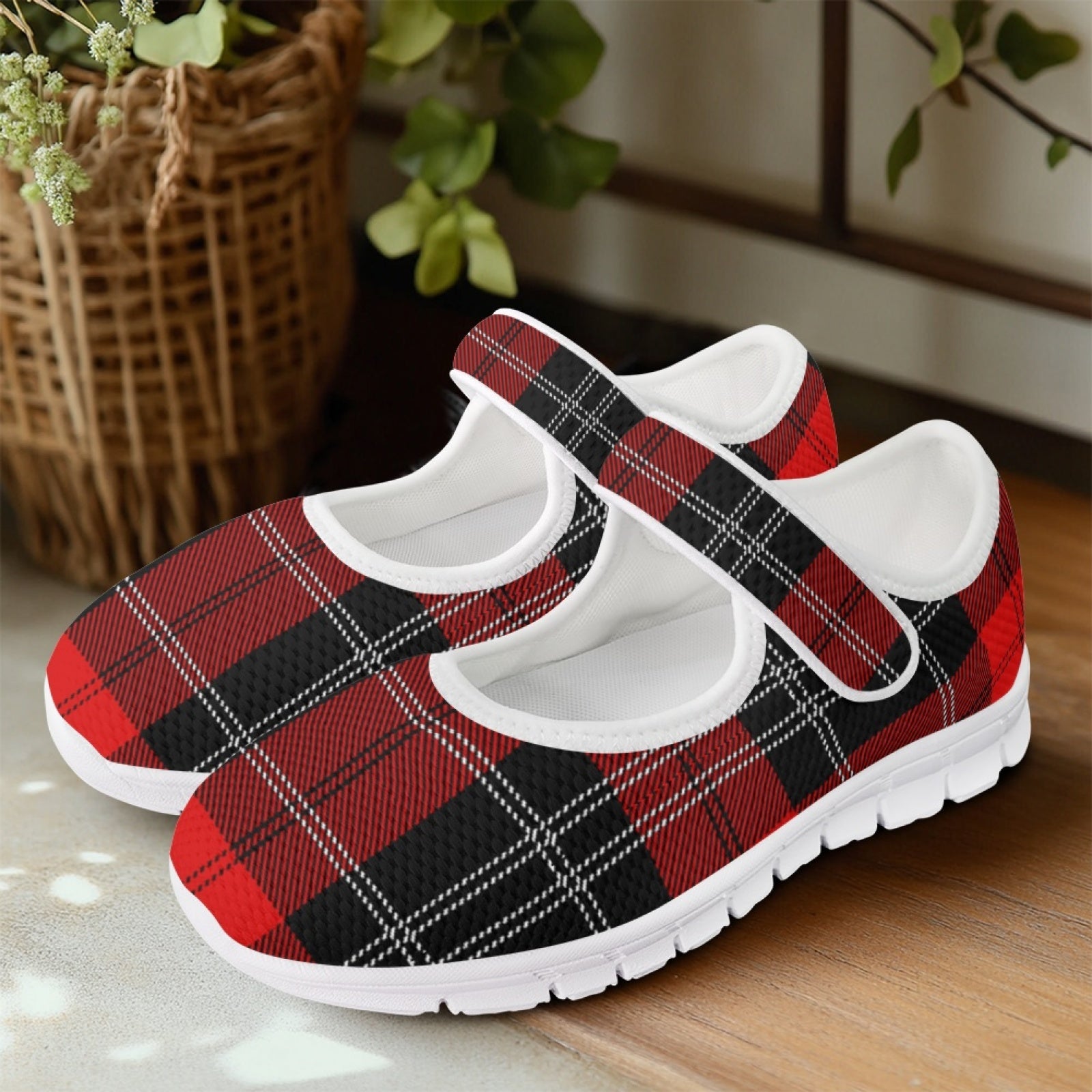 Tartan Red - Mary Jane Shoes