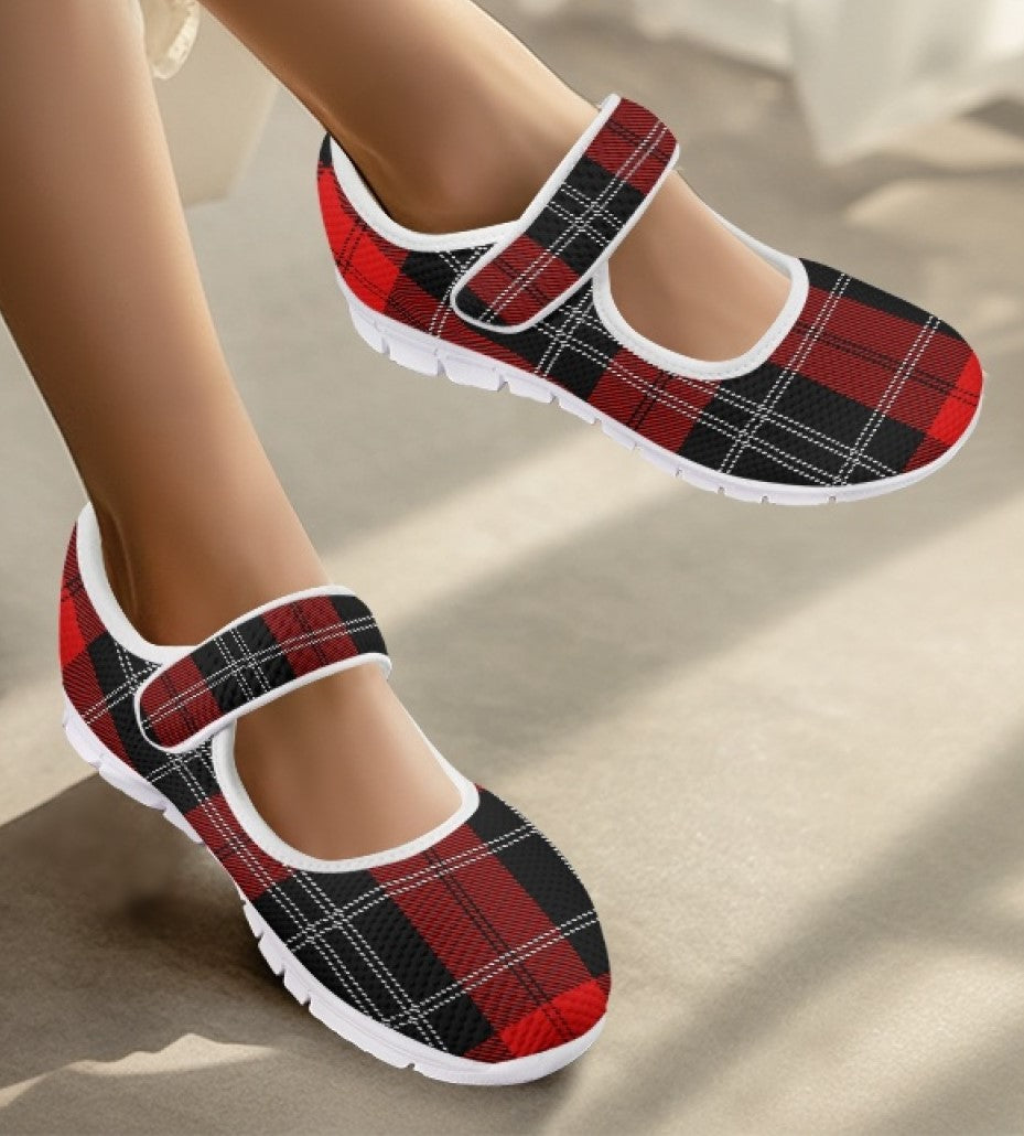 Tartan Red - Mary Jane Shoes