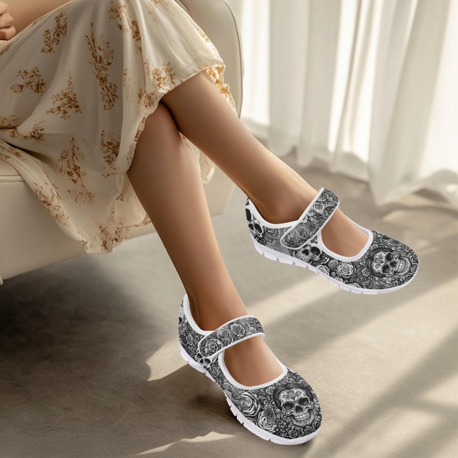 Skulls & Roses - Mary Jane Shoes
