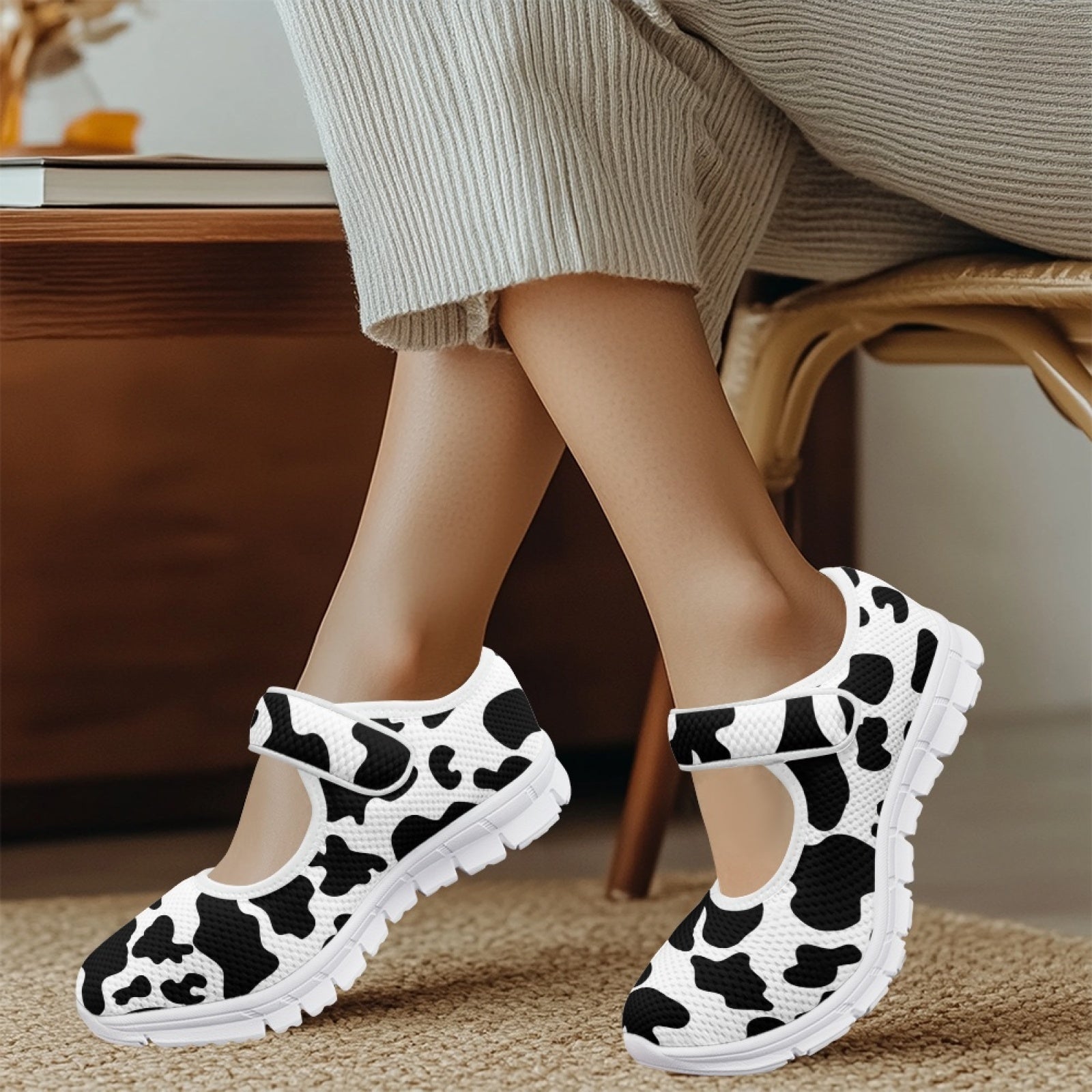 Cow - Mary Jane Shoes