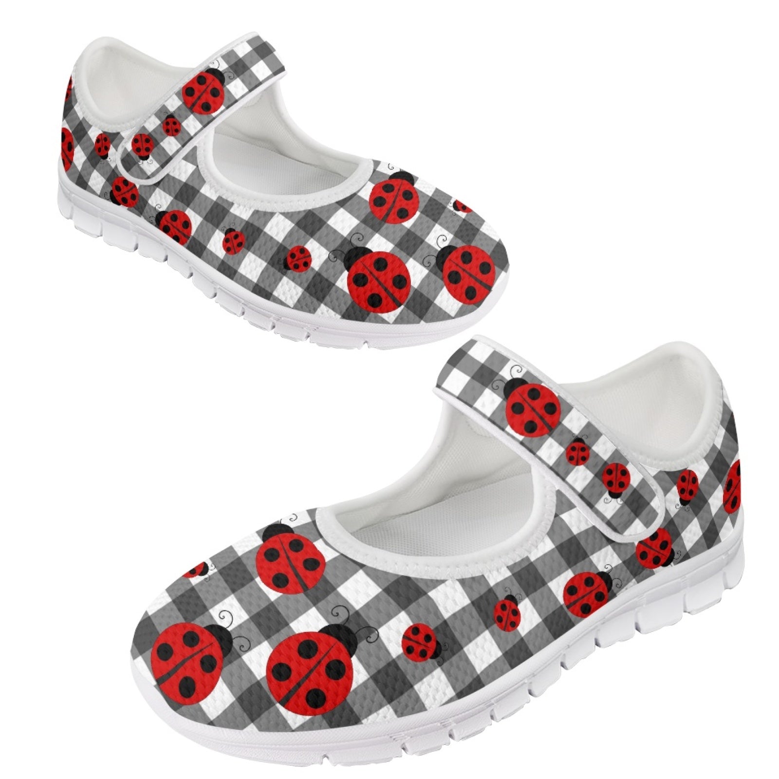 Ladybird Gingham - Mary Jane Shoes