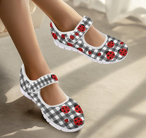 Ladybird Gingham - Mary Jane Shoes