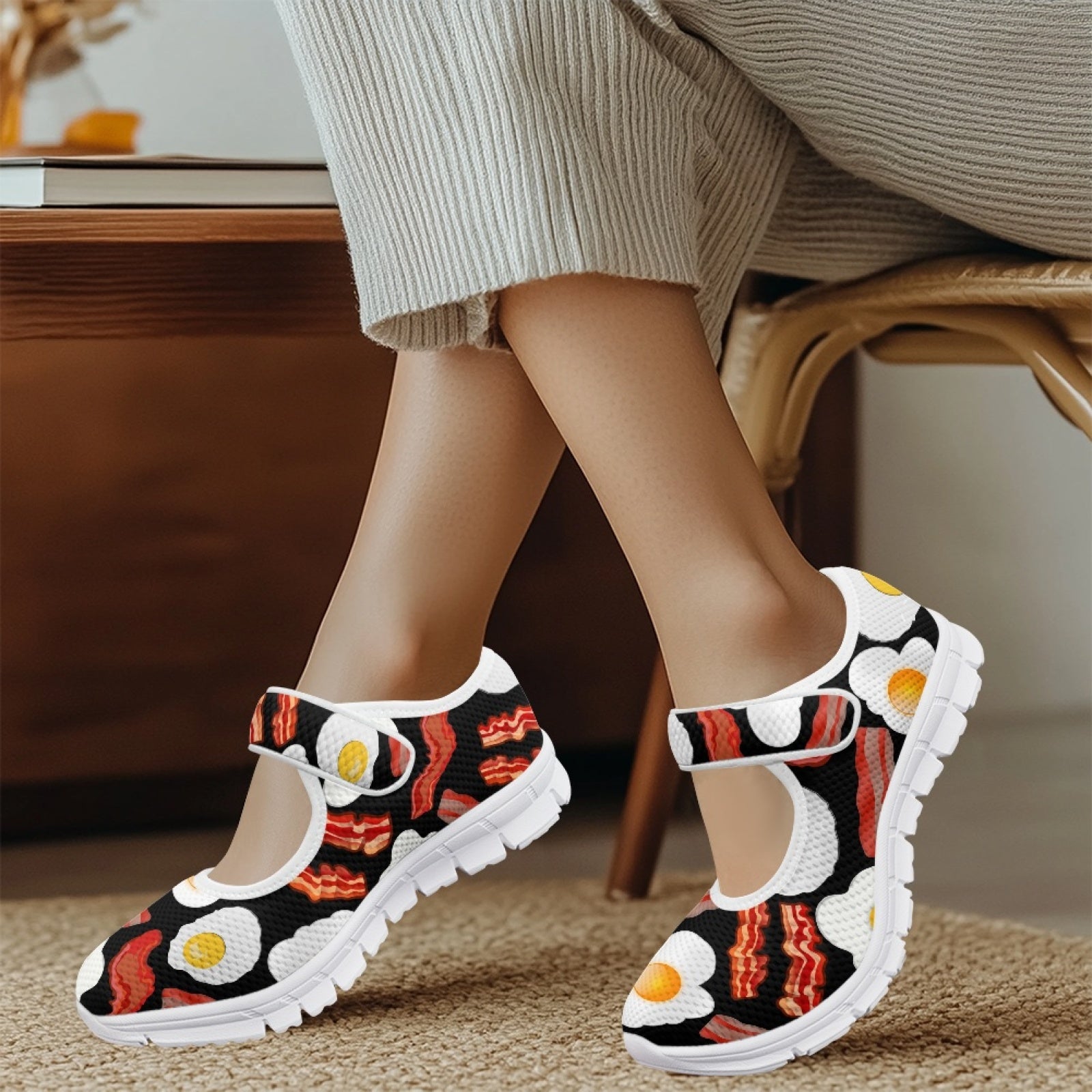 Bacon and Eggs - Mary Jane Shoes