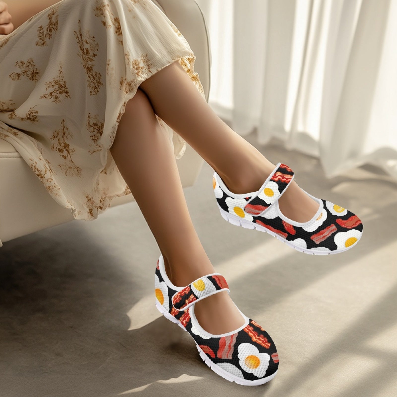 Bacon and Eggs - Mary Jane Shoes