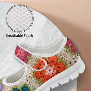 African Flowers Crochet - Mary Jane Shoes