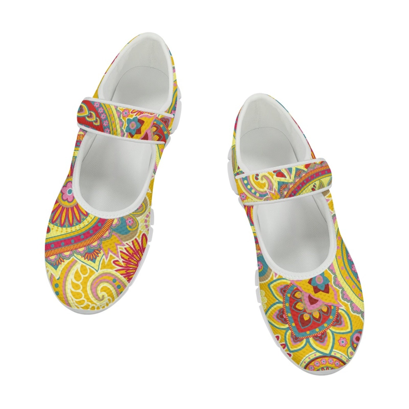 Yellow Paisley - Mary Jane Shoes