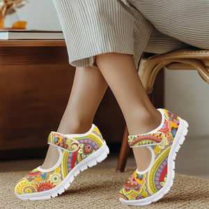 Yellow Paisley - Mary Jane Shoes