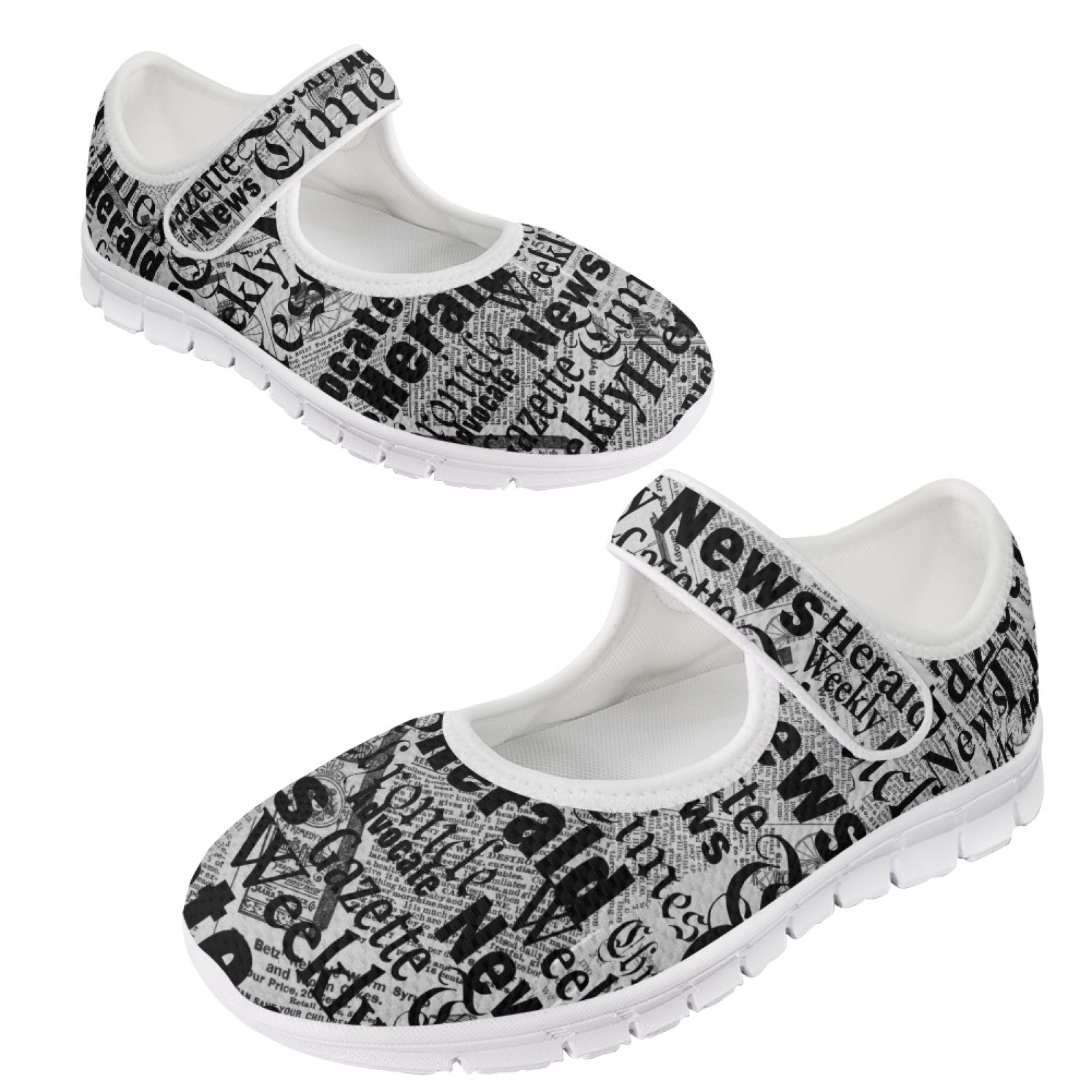 Newsprint - Mary Jane Shoes
