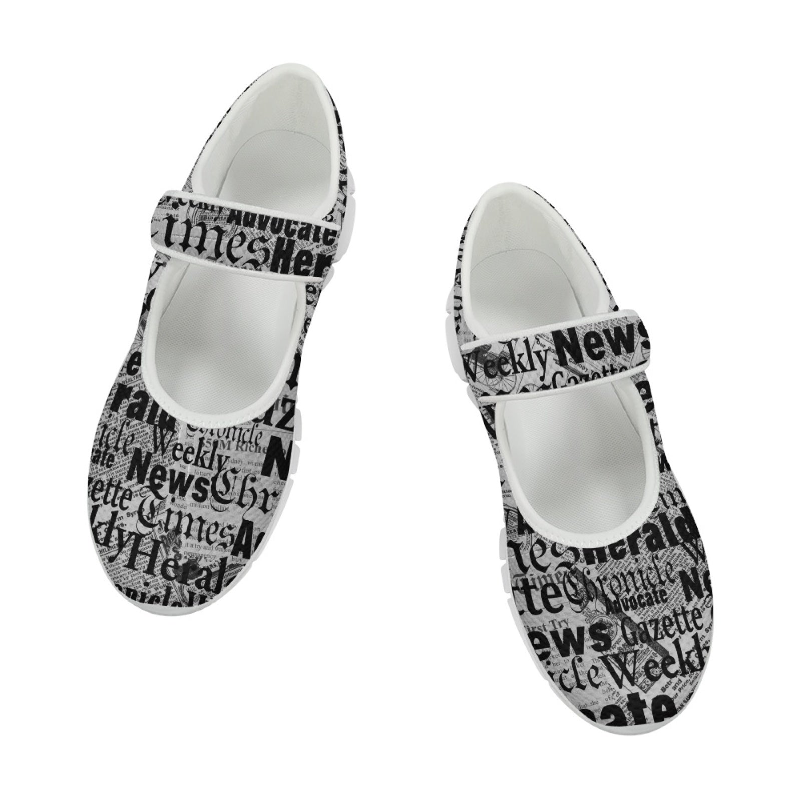 Newsprint - Mary Jane Shoes