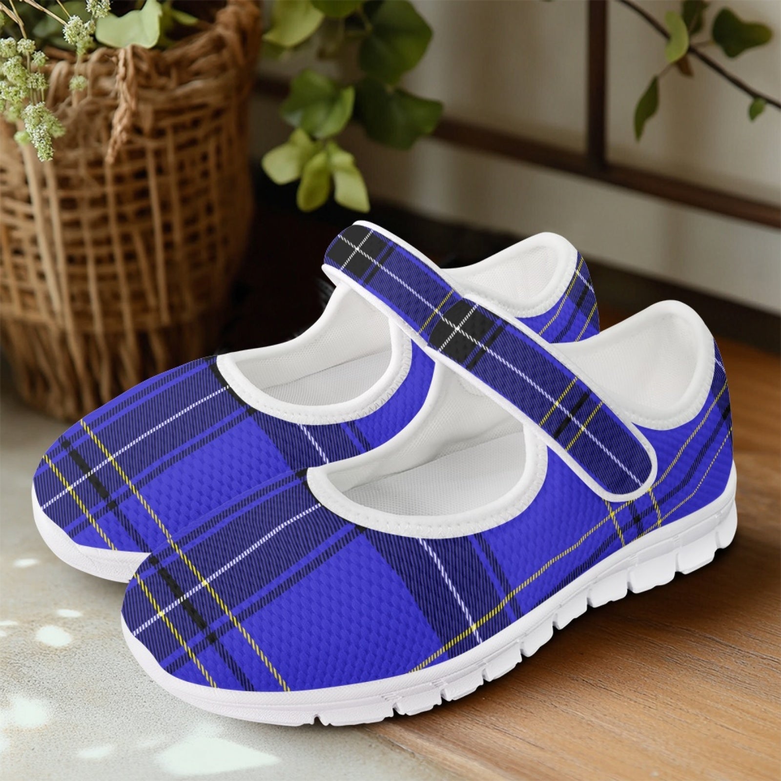 Tartan Blue - Mary Jane Shoes
