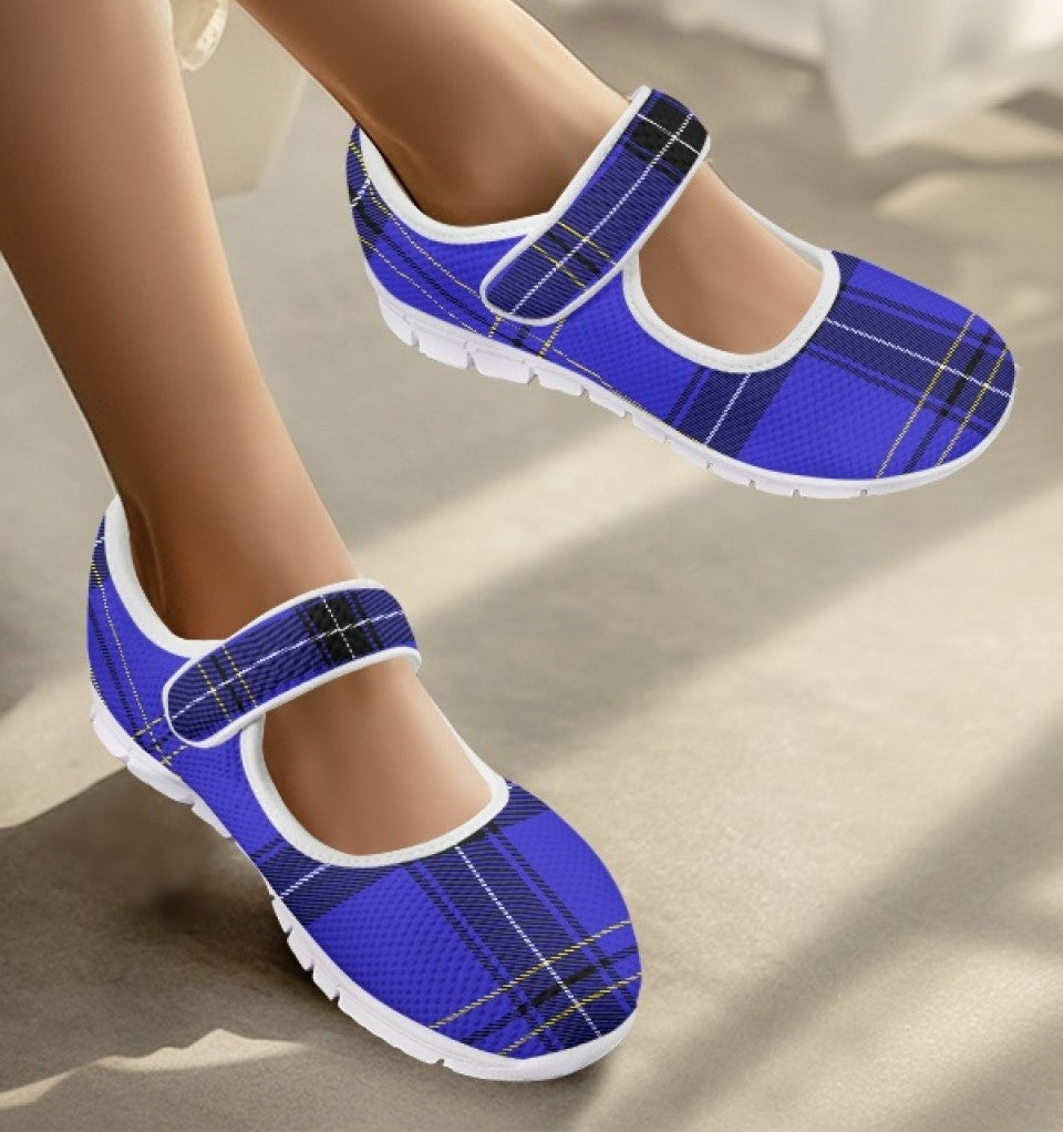 Tartan Blue - Mary Jane Shoes
