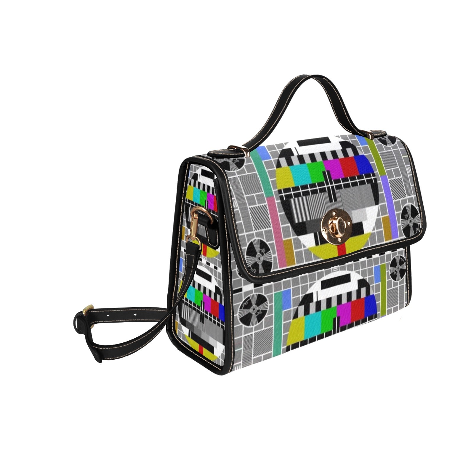 Test Pattern - Waterproof Canvas Handbag