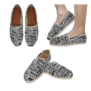 Newsprint - Casual Canvas Slip-on Shoes