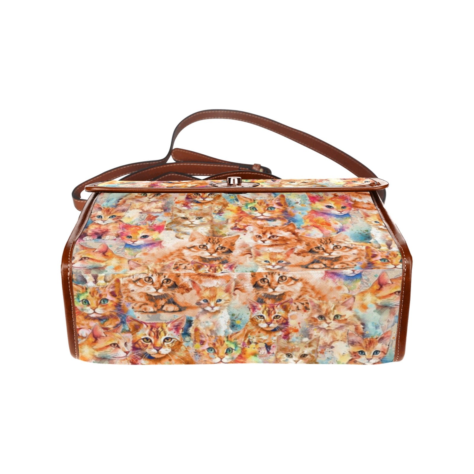 Ginger Cat - Waterproof Canvas Handbag