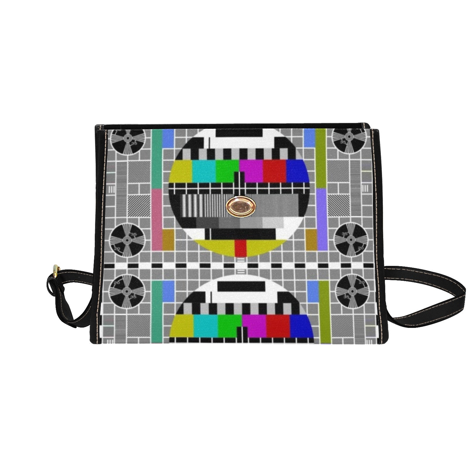 Test Pattern - Waterproof Canvas Handbag