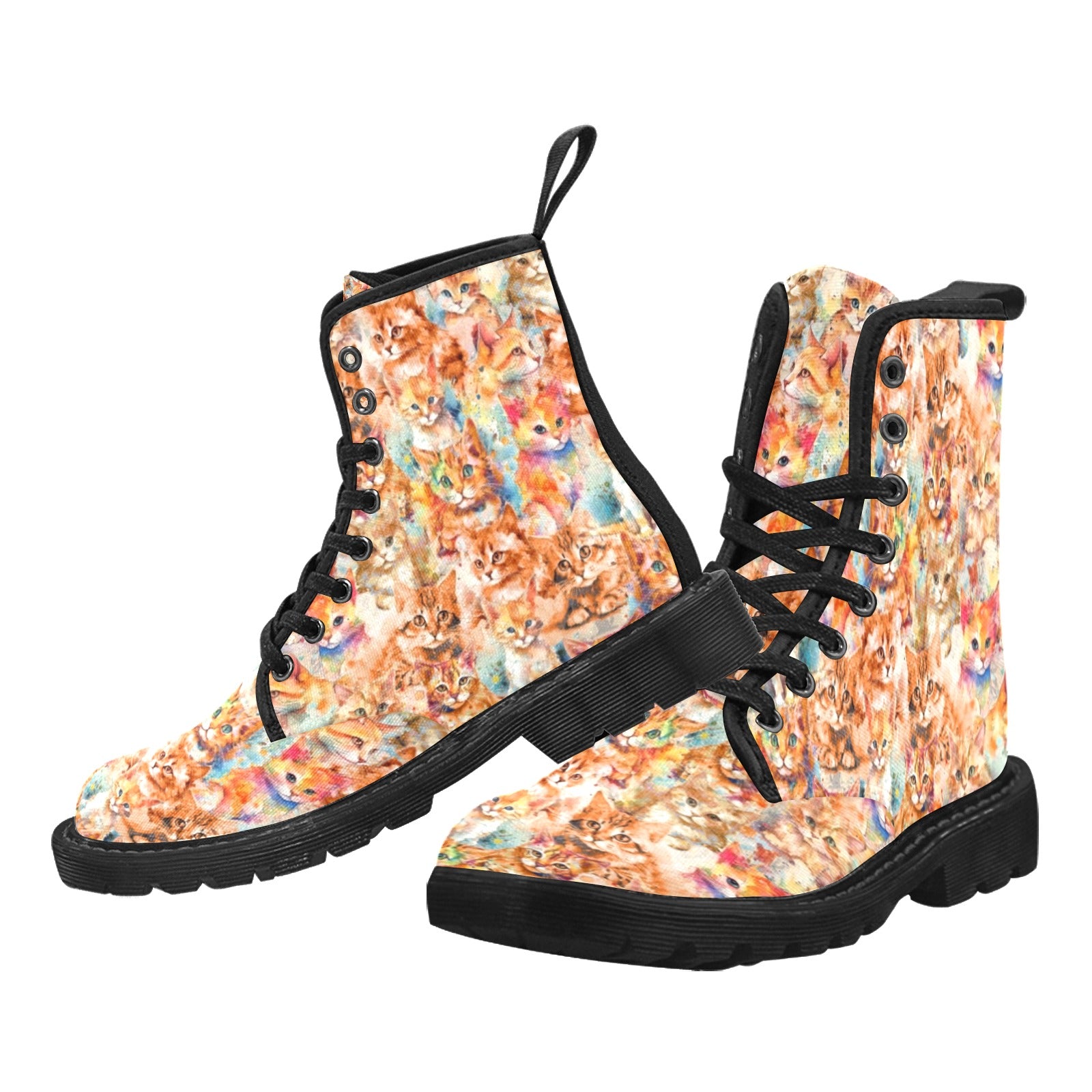 Ginger Cat - Canvas Boots
