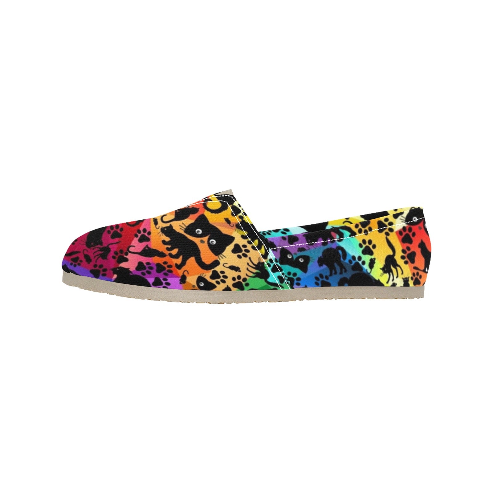 Black Cat Bright - Casual Canvas Slip-on Shoes