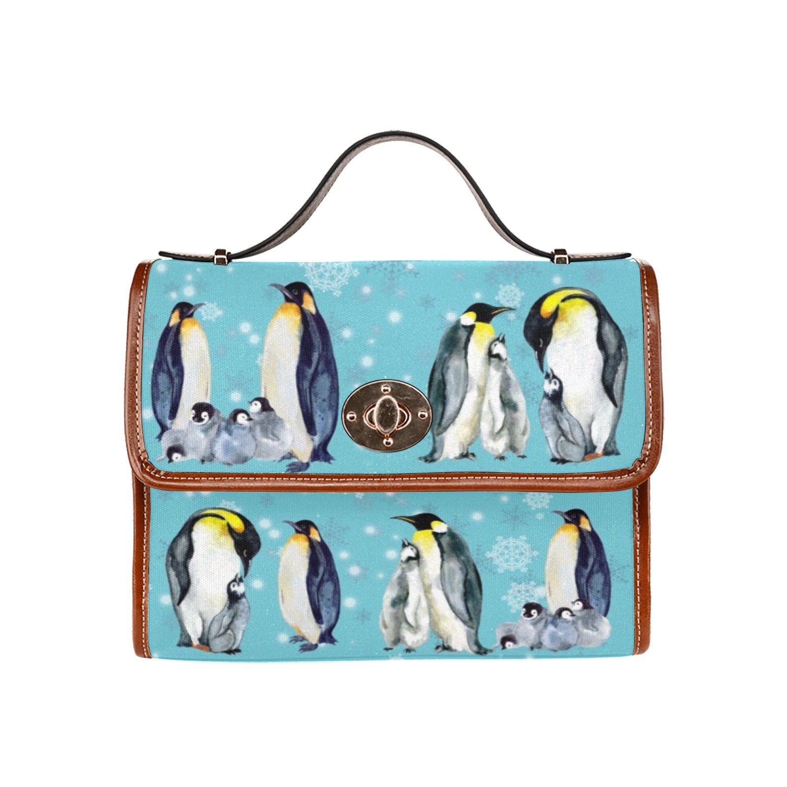 Penguins - Waterproof Canvas Handbag