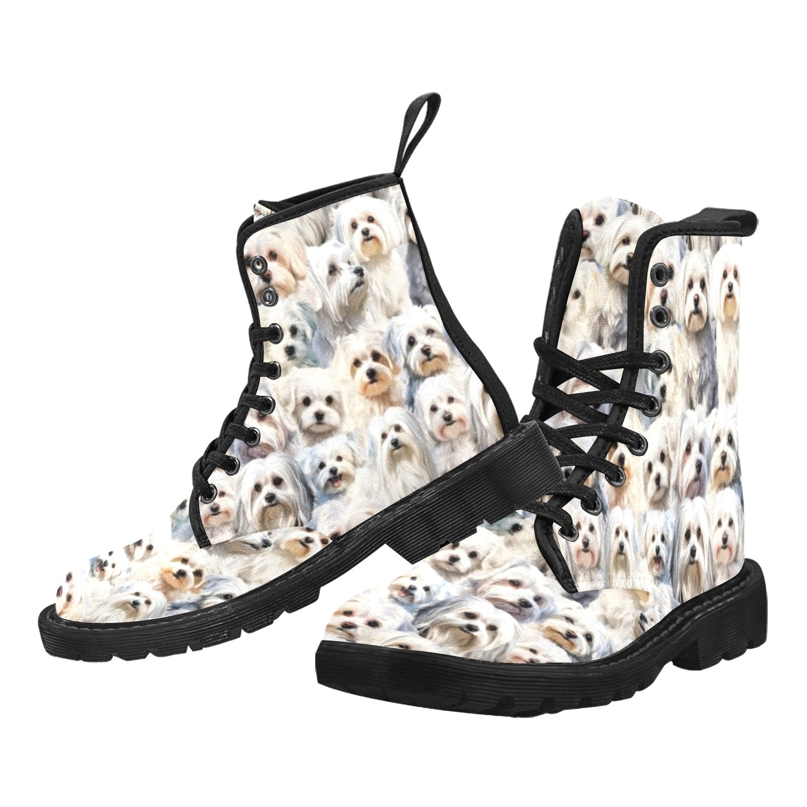 Maltese Terrier - Canvas Boots