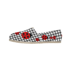 Ladybird Gingham - Casual Canvas Slip-on Shoes