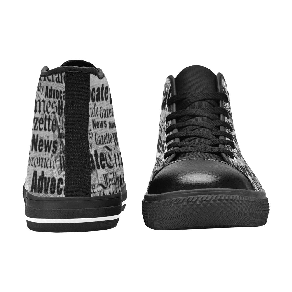 Newsprint - High Top Shoes