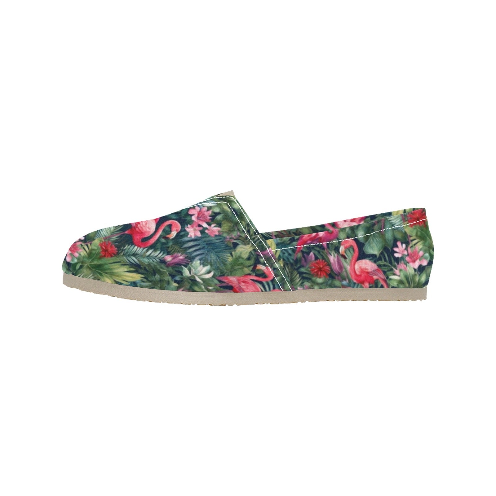 Tropical Flamingo - Casual Canvas Slip-on Shoes