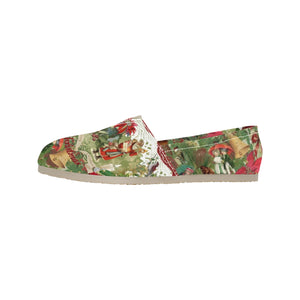 Vintage Xmas - Casual Canvas Slip-on Shoes