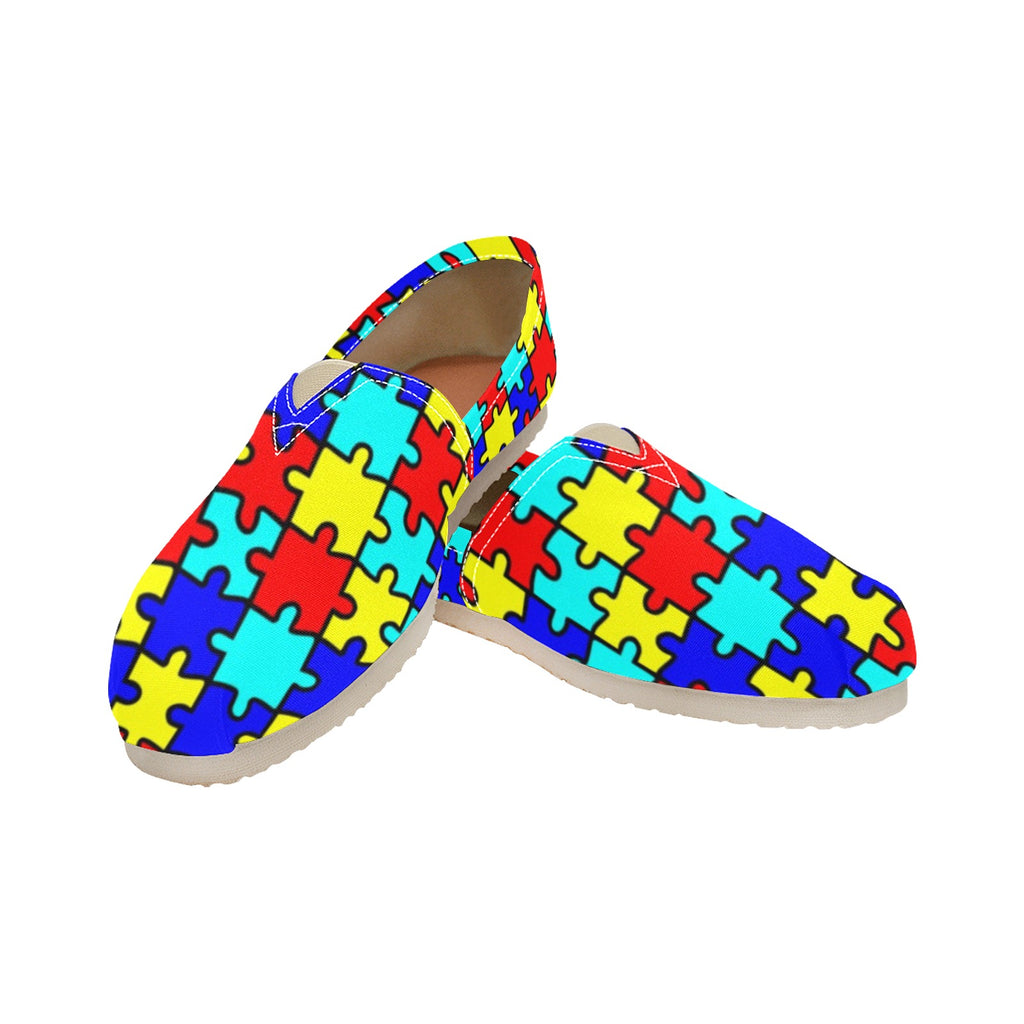 Jigsaw Puzzle - Casual Canvas Slip-on Shoes